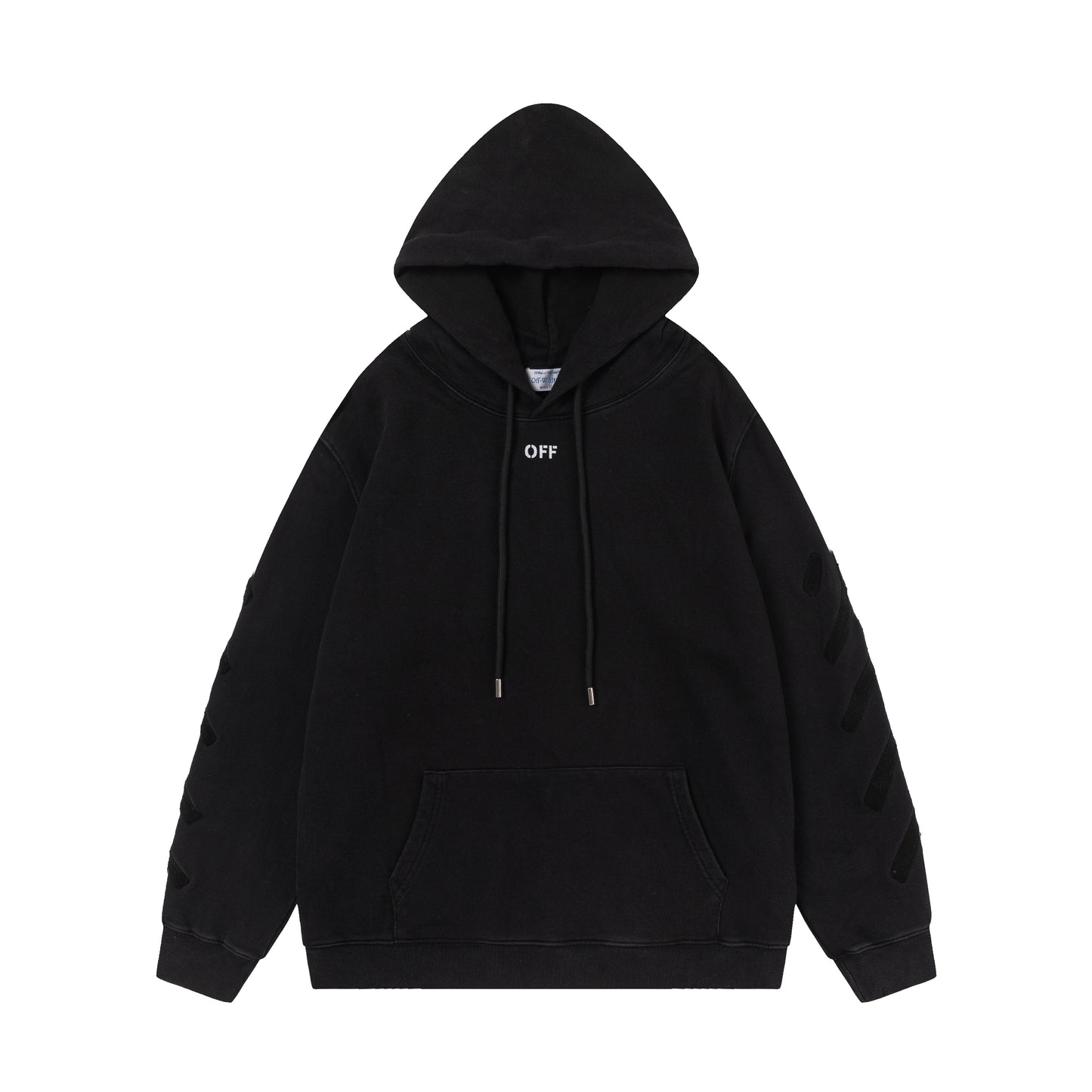 Off white 460g heavy washed hooded sweatshirt 8108