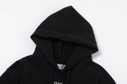 Off white 460g heavy washed hooded sweatshirt 8108
