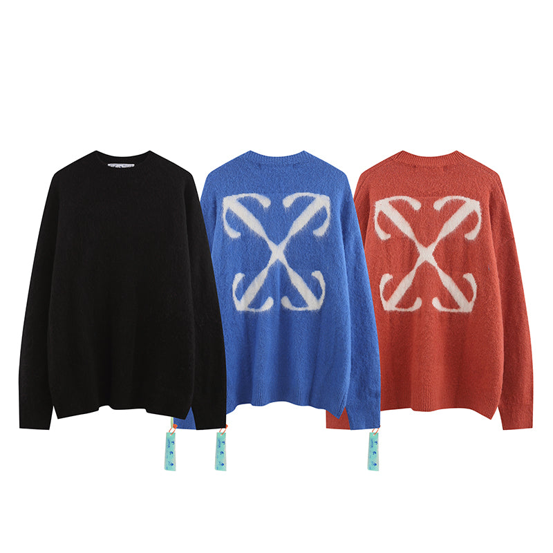 OFF WHITE OW mohair striped arrows 393