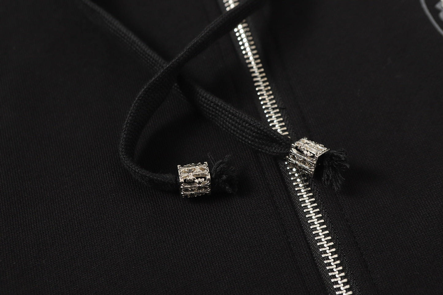 Chrome Hearts Rhinestone Horseshoe Hoodie - Black Gothic Streetwear Sweatshirt 2601