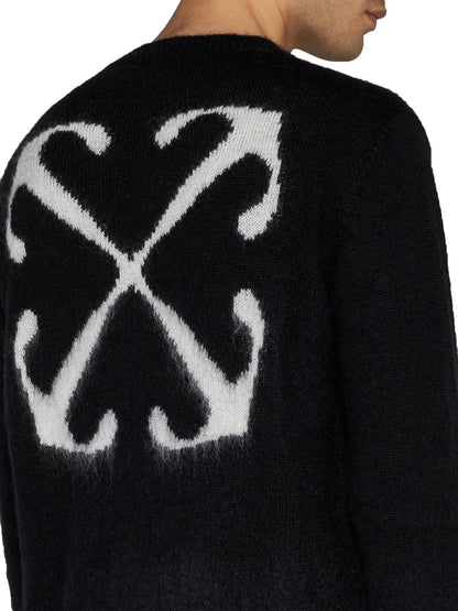 OFF WHITE OW mohair striped arrows 393