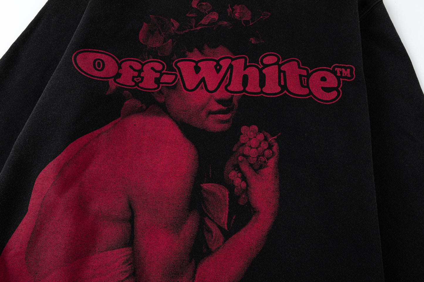 Off white 460g heavy washed hooded sweatshirt 9079