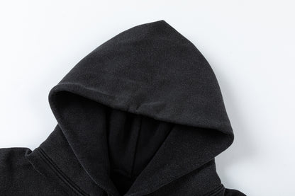 2025 Off white 460g heavy washed hooded sweatshirt 9076