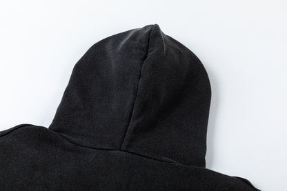 2025 Off white 460g heavy washed hooded sweatshirt 9076