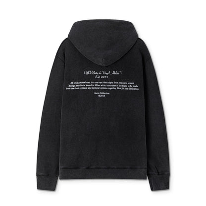 2025 Off white 460g heavy washed hooded sweatshirt 9076