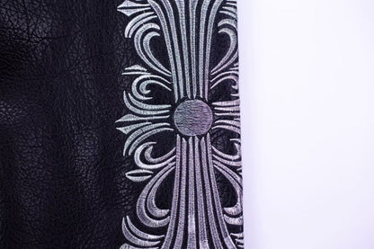 Chrome Hearts Embroidered Sleeve Varsity Jacket - Black Streetwear Coat 5577