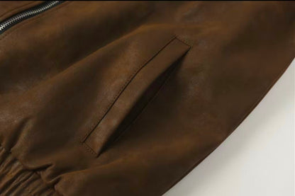 Chrome Hearts Cross Patch Suede Jacket - Brown Gothic Streetwear Outerwear 8833