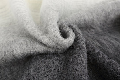 OFF-WHITE Black and gray gradient OW mohair striped arrow sweater 387